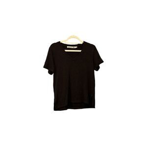 Michael Stars Women's V-Neck T-Shirt Black XS Short Sleeve